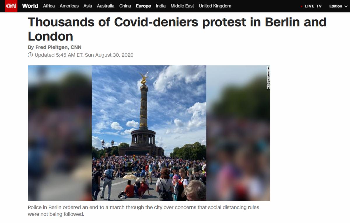 Berlin Protest COVID Lock Down